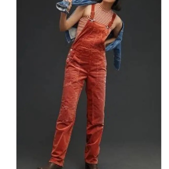 Anthropologie Denim - Anthropologie Pilcro the Wanderer Corduroy Overalls in Orange
